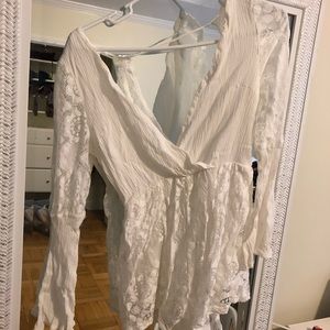 White lace romper